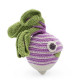 Hochet navet rayé en crochet "The veggy toys", coton bio