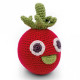 Hochet tomate en crochet "The veggy toys", coton bio