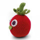 Hochet tomate en crochet "The veggy toys", coton bio
