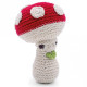 Hochet champignon en crochet "The veggy toys", coton bio