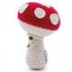 Hochet champignon en crochet "The veggy toys", coton bio