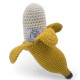 Hochet banane en crochet "The veggy toys", coton bio