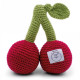 Hochet cerises en crochet "The veggy toys", coton bio