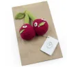 Hochet cerises en crochet "The veggy toys", coton bio