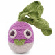 Hochet navet en crochet "The veggy toys", coton bio