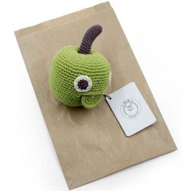 Hochet pomme en crochet "The veggy toys", coton bio