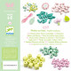 450 Perles en bois "Feuilles et fleurs" DJECO 9808