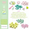 450 Perles en bois "Feuilles et fleurs" DJECO 9808