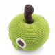 Boîte à musique pomme en crochet "The veggy toys", coton bio