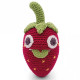 Hochet fraise en crochet "The veggy toys", coton bio