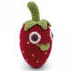 Hochet fraise en crochet "The veggy toys", coton bio