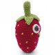 Hochet fraise en crochet "The veggy toys", coton bio