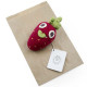 Hochet fraise en crochet "The veggy toys", coton bio