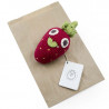 Hochet fraise en crochet "The veggy toys", coton bio