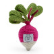 Hochet radis en crochet "The veggy toys", coton bio