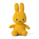 Peluche Miffy en velours côtelé jaune 24cm