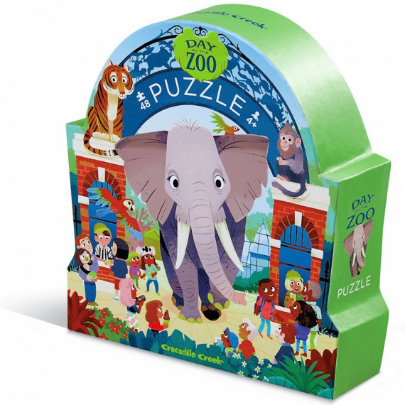 Puzzle Une journée au zoo 48 pcs CROCODILE CREEK