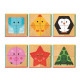 4 cubes puzzles en bois CubaBasic, DJECO 6208