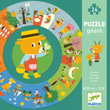 Puzzle géant 'L'année' 24 pcs DJECO 7016