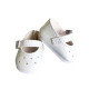 Chaussures blanches à bride pour poupées de 27 à 28 cm Petitcollin