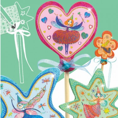 Baguettes magiques à créer "Petites fées" DIY DJECO 7950