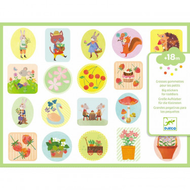 Grosses gommettes pour les petits 'Le jardin' DJECO 9087