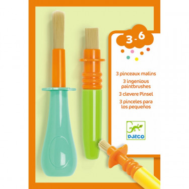 3 pinceaux malins pour les petits DJECO 9007