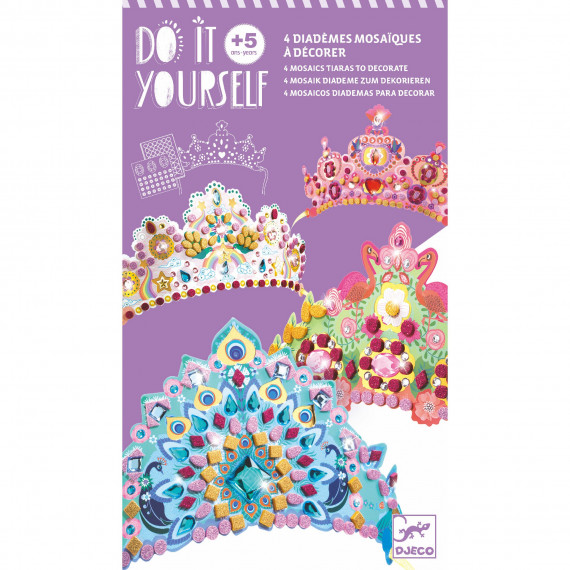 Diadèmes mosaïques à décorer "Comme une princesse" DIY DJECO 7901