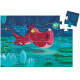 Edmond le dragon, puzzle 24 pcs silhouette DJECO 7214