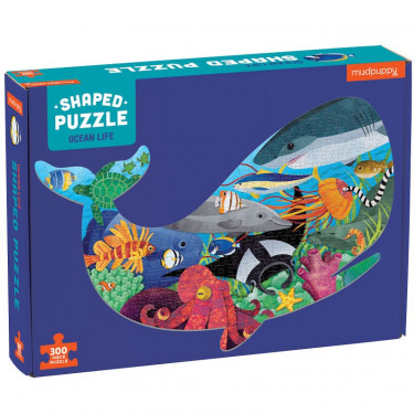 Puzzle silhouette 300 pcs 'Vie marine' Mudpuppy