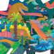 Puzzle silhouette 300 pcs 'Dinosaures' Mudpuppy