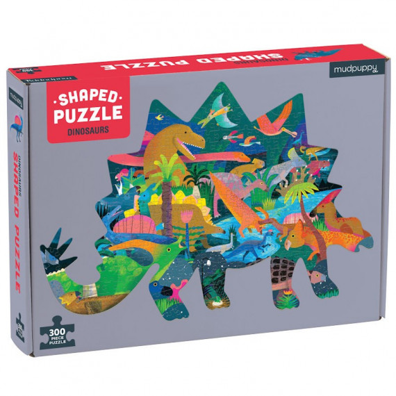 Puzzle silhouette 300 pcs 'Dinosaures' Mudpuppy