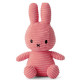 Peluche Miffy en velours côtelé rose "bubblegum" 24cm