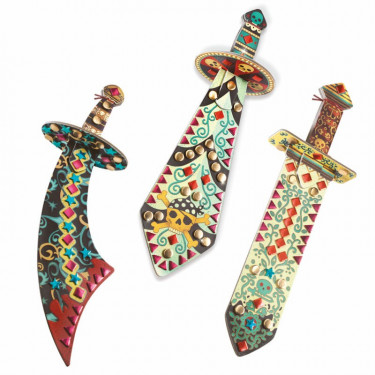 Sabres mosaïques à décorer "Comme un pirate" DIY DJECO 7902