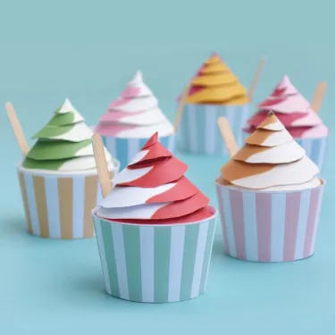 Les petites glaces, maquettes en papier 'Sophie et Martin'