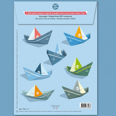 Les bateaux flottants, maquettes en papier 'Sophie et Martin'