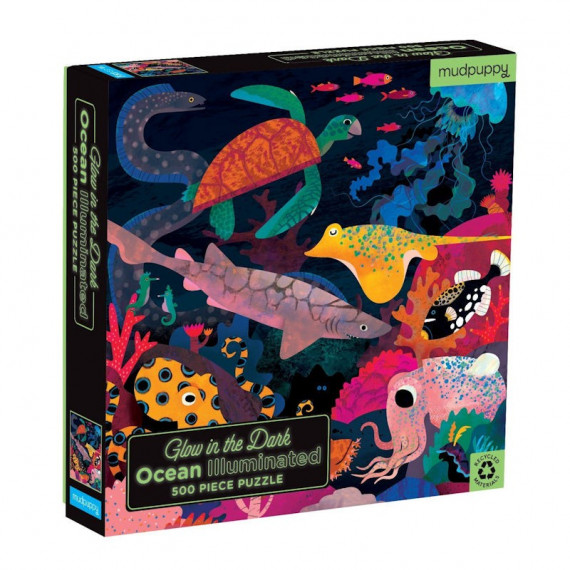 Puzzle qui Brille dans le Noir "Océan" 500 pcs Mudpuppy