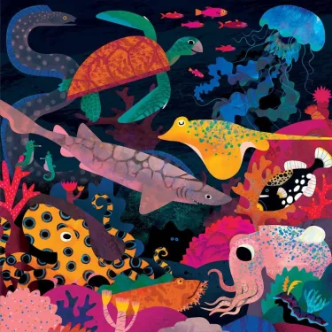 Puzzle qui Brille dans le Noir "Océan" 500 pcs Mudpuppy