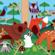 Puzzle tactile 'Dans les bois' 42 pcs Mudpuppy