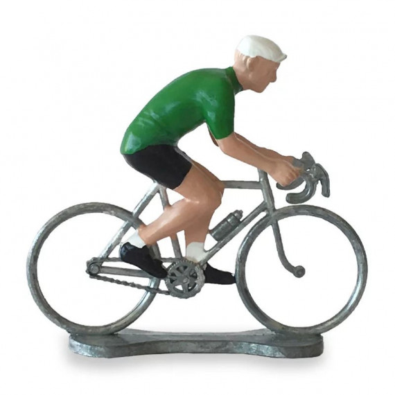 Figurine cycliste maillot vert _ Bernard & Eddy