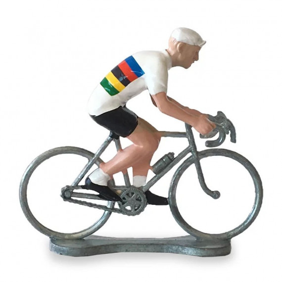 Figurine cycliste maillot champion du monde _ Bernard & Eddy