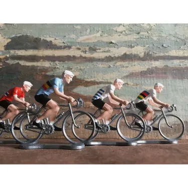 Figurine cycliste maillot Norvège _ Bernard & Eddy