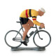 Figurine cycliste sprinteur maillot jaune-belge_ Bernard & Eddy