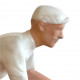 Figurine cycliste sprinteur maillot blanc pois rouge _ Bernard & Eddy