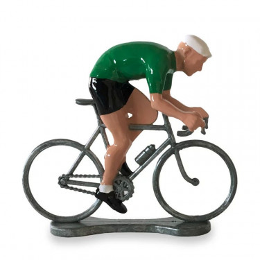 Figurine cycliste sprinteur maillot vert _ Bernard & Eddy
