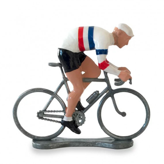 Figurine cycliste sprinteur maillot France _ Bernard & Eddy