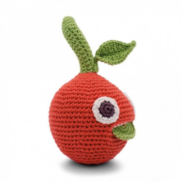 Hochet clémentine en crochet "The veggy toys", coton bio