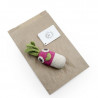 Hochet grand radis en crochet "The veggy toys", coton bio