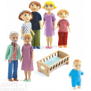 Pack famille de poupées Djeco Gaspard & Romy