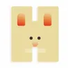 Lettre H en bois DJECO Animaux graphiques